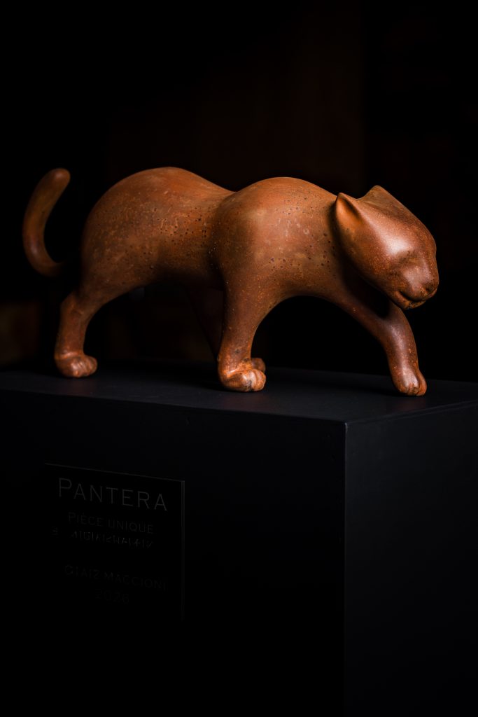 Pantera - Sculpture résine & métal oxydé - 60 cm